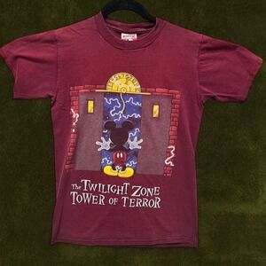 VTG 90s Disney Tower of Terror Mickey Mouse Tee - small